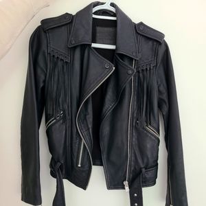 All Saints Tassel Balfern Leather Jacket